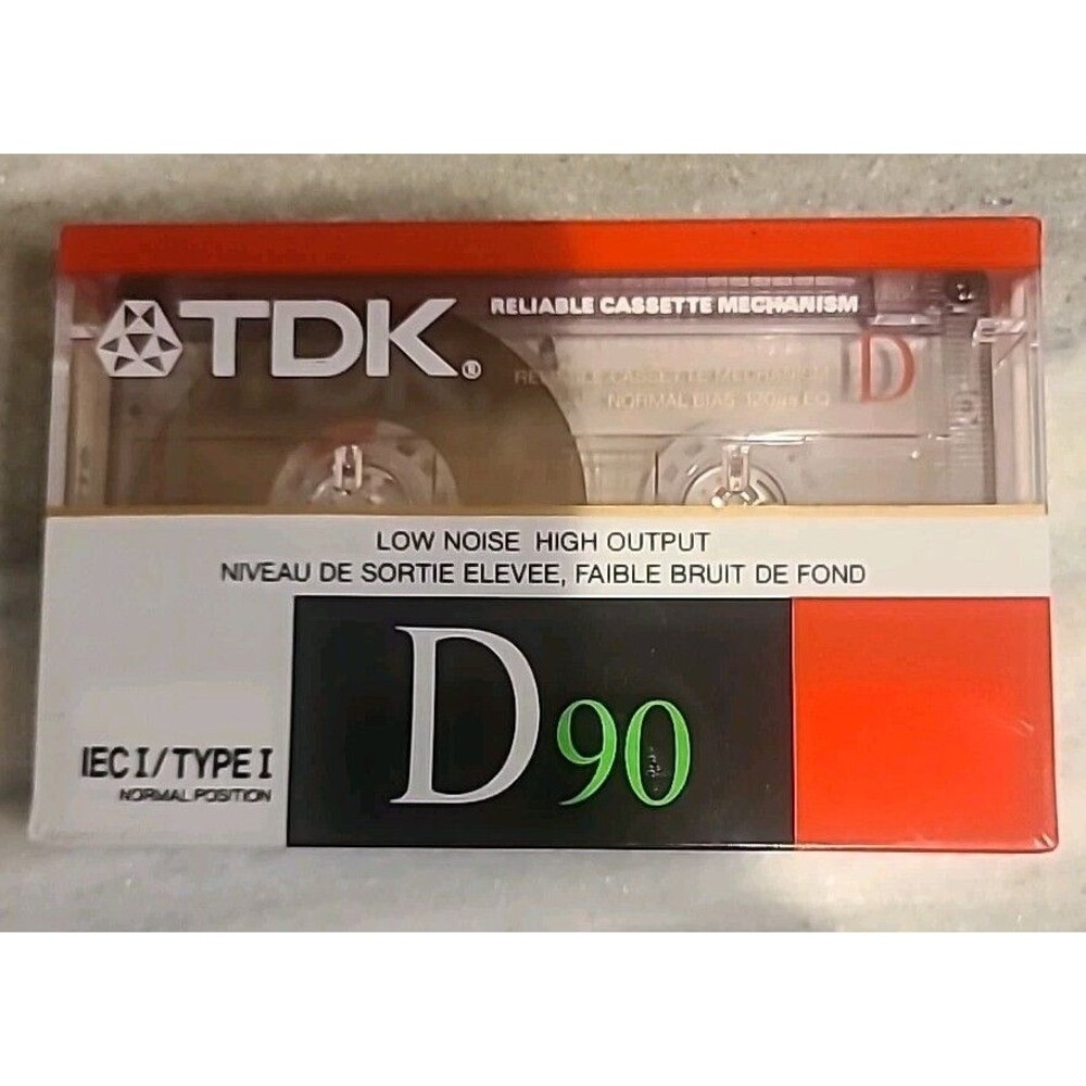 Vintage TDK D90 Normal Position Type I Cassette Tape - NEW Sealed